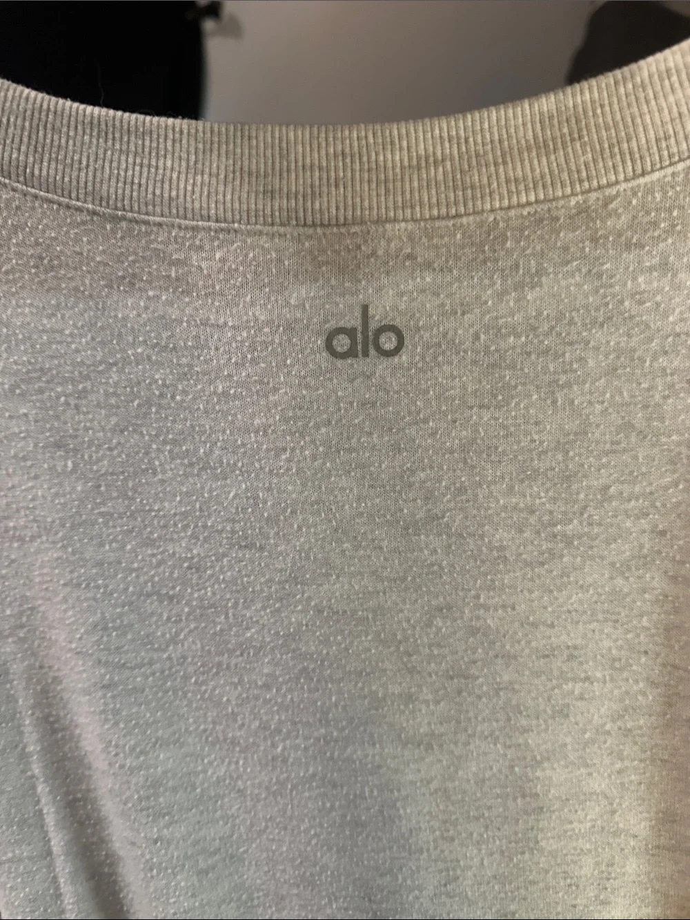ALO Yoga SOHO Light Heather Gray Long Sleeve Top